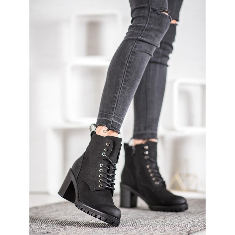 M.Daszyński Lace-up Booties On A Post black 2