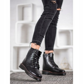 SHELOVET Black Workers With Eco Leather 1 SHELOVET Black Workers With Eco Leather 1