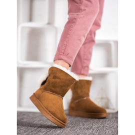 Bella Paris Snow Boots With Pompoms brown 1