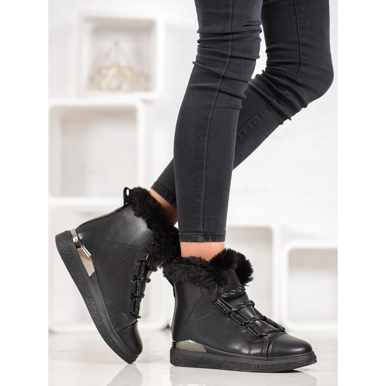 Bella Paris Black snow boots 1