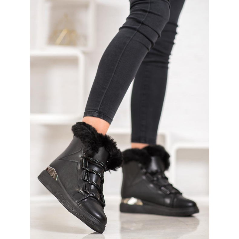 Bella Paris Black snow boots 2