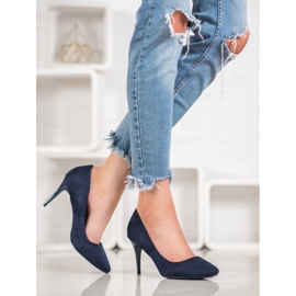 Comer Suede heels blue 1