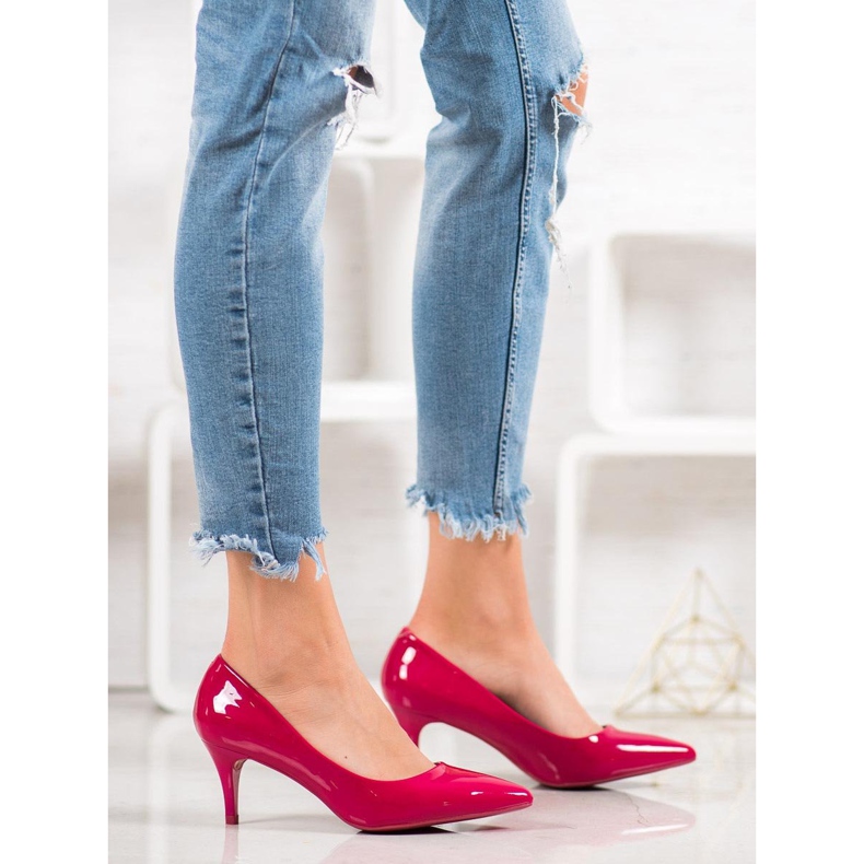 Comer Comfortable Varnished Heels red 1