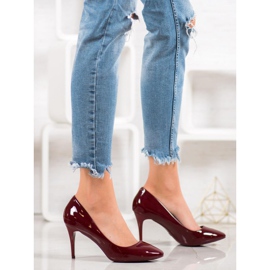 Comer Burgundy Lacquered Heels multicolored yellow 1