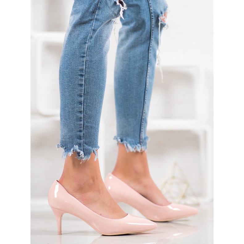 Comer Comfortable Varnished Heels pink 2