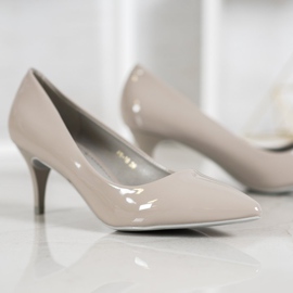 Comer Comfortable Varnished Heels grey 2