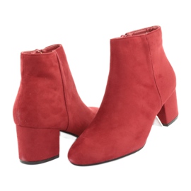 Red low-heeled boots YQ216P Red 6