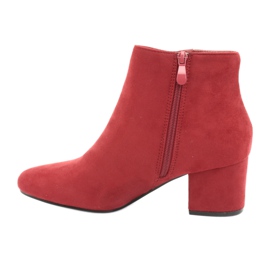 Red low-heeled boots YQ216P Red 4