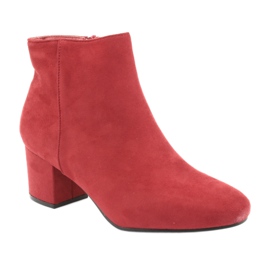Red low-heeled boots YQ216P Red 3
