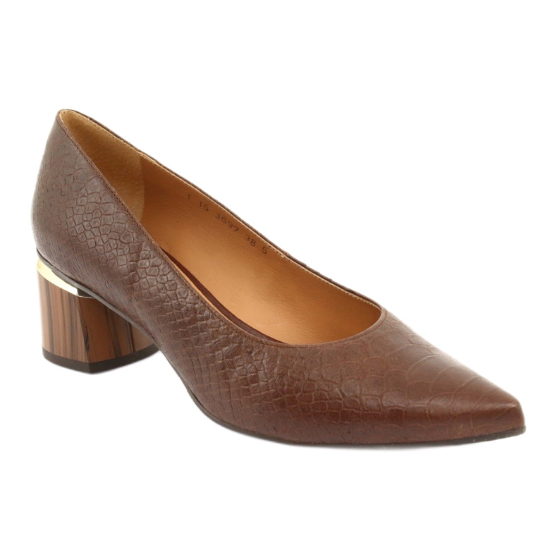 Pumps shoes for women brown / python Anis 3697 1