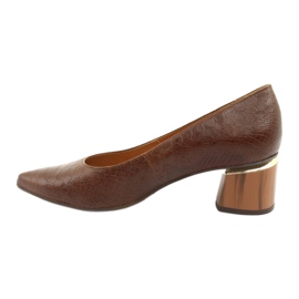 Pumps shoes for women brown / python Anis 3697 2