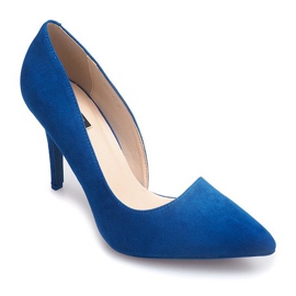Suede Heels 4006 Blue 1