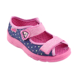 Befado children's shoes 969X143 navy blue pink 1
