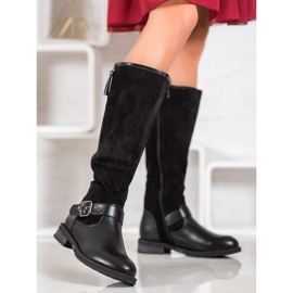 SHELOVET Riding Boots With Buckle black 1