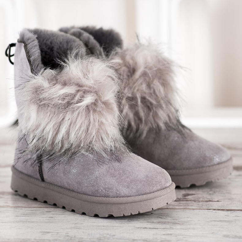 Bella Paris Snow Boots With Fur grey 2