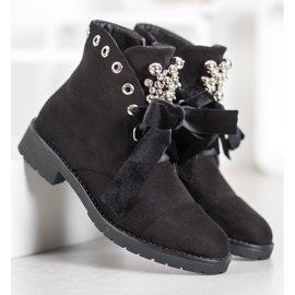 Bella Paris Boots With A Decorative Bow black 2