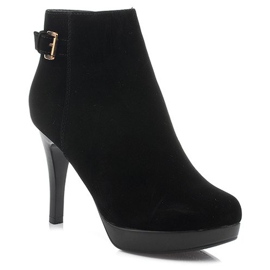 Boots On A High Heel J0083-1 Black Zipper 1