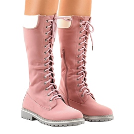 Pink insulated boots PE106 1