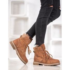 SDS Lace-up boots with insulation brown 1