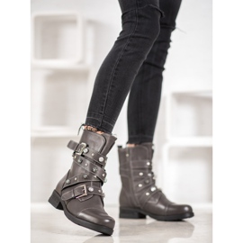 Kayla Warm Workers With Rhinestones grey 1