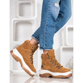 Seastar Fashion lace-up boots brown 1