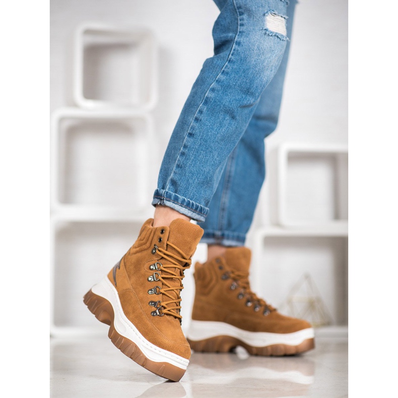 Seastar Fashion lace-up boots brown 2 Seastar Fashion lace-up boots brown 2