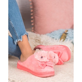 SHELOVET Slippers With Bow pink 1