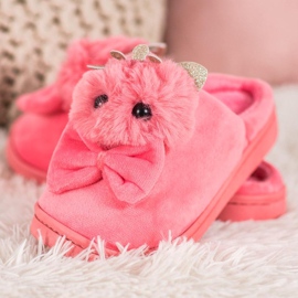 SHELOVET Slippers With Bow pink 5