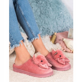 SHELOVET Slippers With Bow pink 1