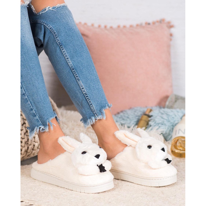SHELOVET Rabbits slippers white 1