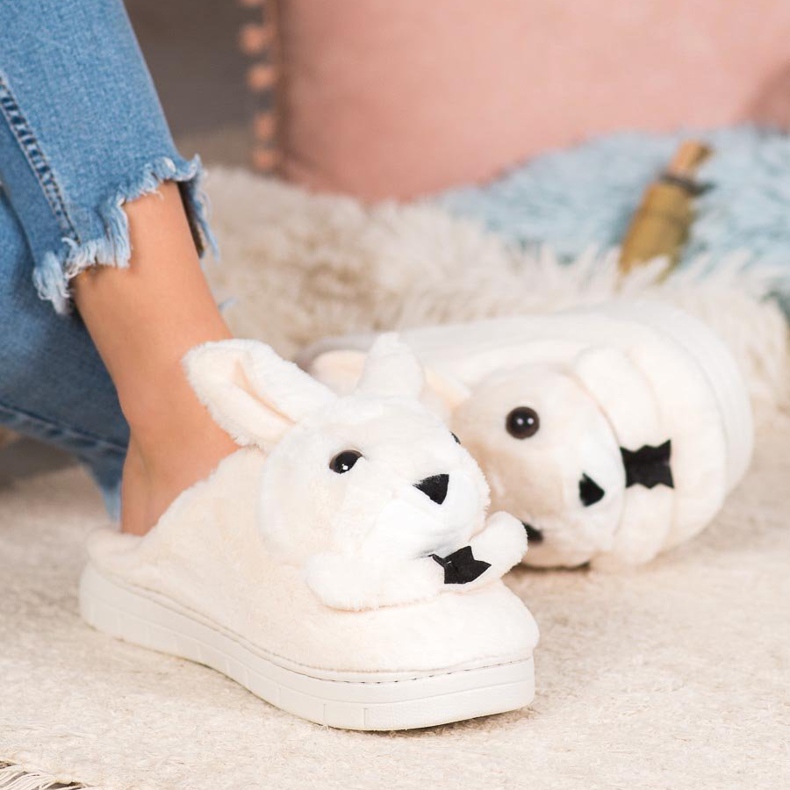 SHELOVET Rabbits slippers white 2