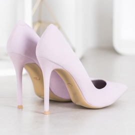 Vices Suede heels purple 1