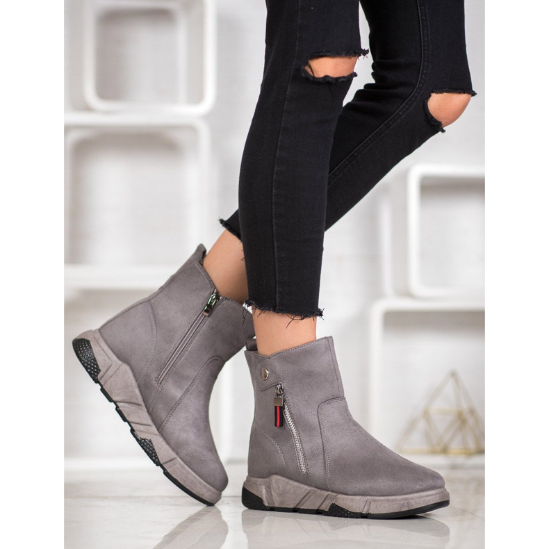 SHELOVET Fashion suede boots grey 1 SHELOVET Fashion suede boots grey 1