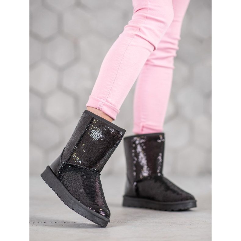 SHELOVET Mukluki With Sequins black 2