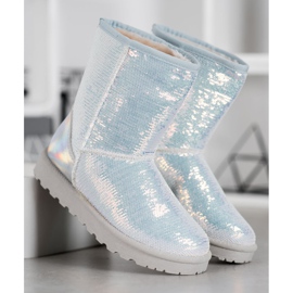 SHELOVET Mukluki With Sequins white 2