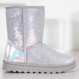 SHELOVET Mukluki With Sequins grey 2