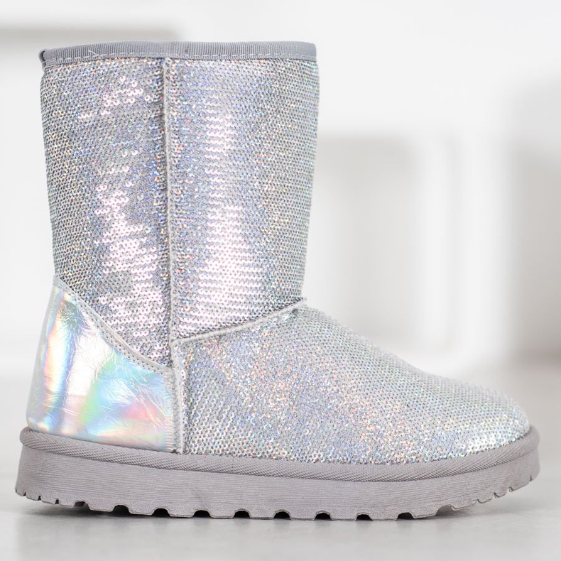SHELOVET Mukluki With Sequins grey 2