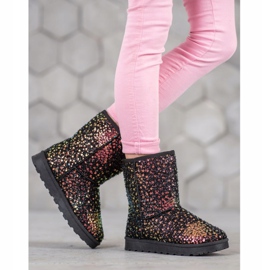 SHELOVET Warm Mukluki With Sequins black 2