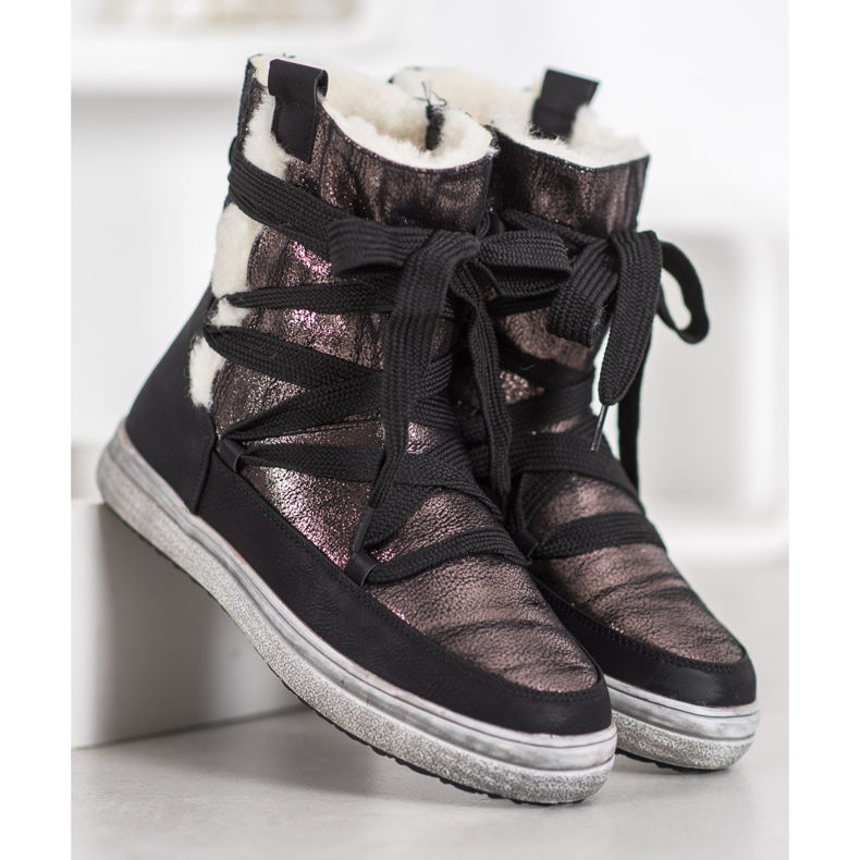 SDS Warm snow boots brown black 1 SDS Warm snow boots brown black 1