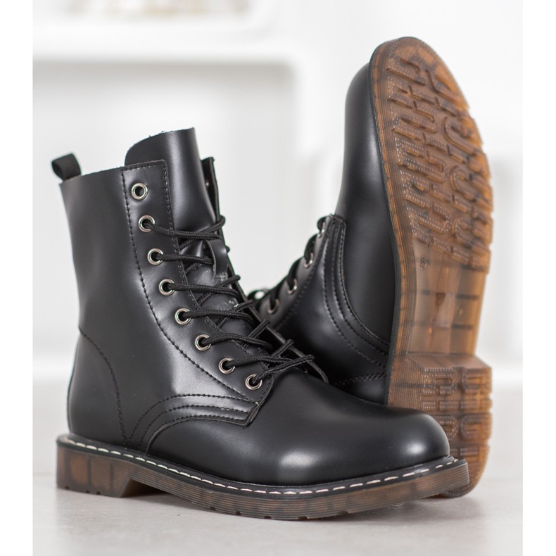 Kylie Stylish Trappers With Eco Leather black 1