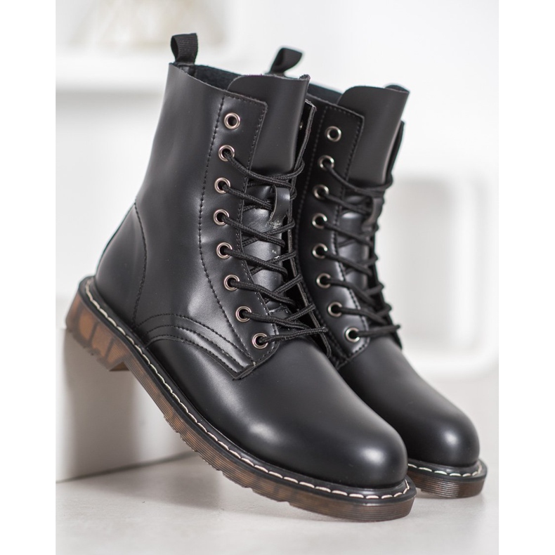 Kylie Stylish Trappers With Eco Leather black 2