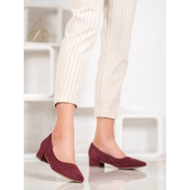 SHELOVET Flat Heel Pumps red 1
