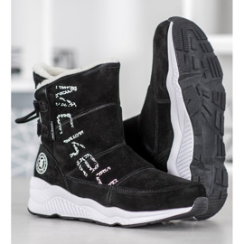 McKey Leather snow boots black 2