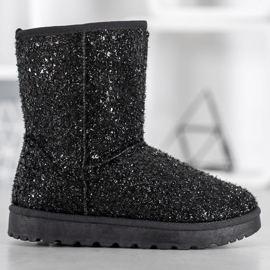 SHELOVET Warm Mukluki With Sequins black 2