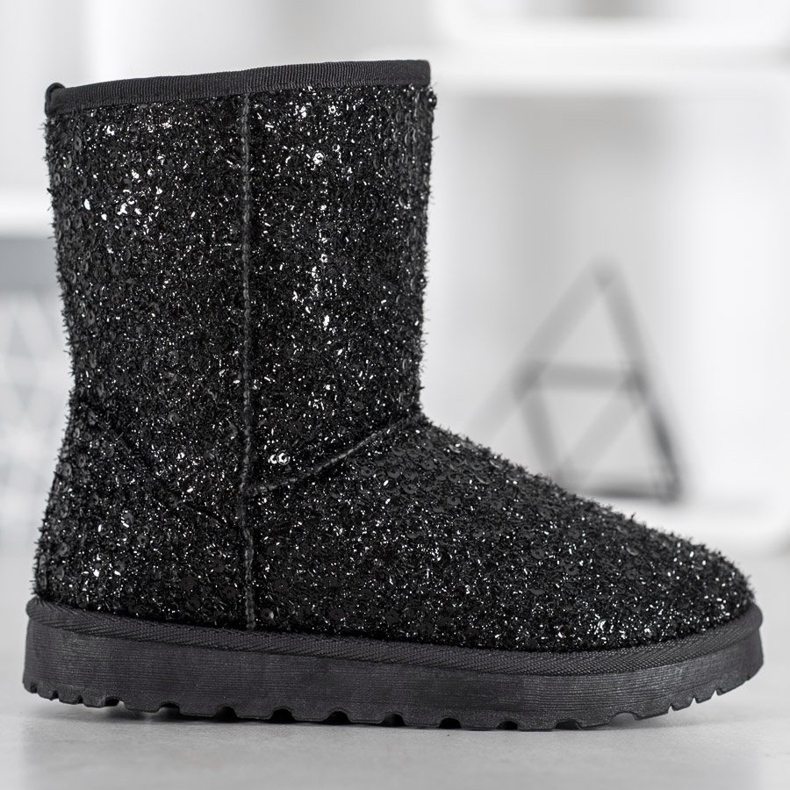 SHELOVET Warm Mukluki With Sequins black 2