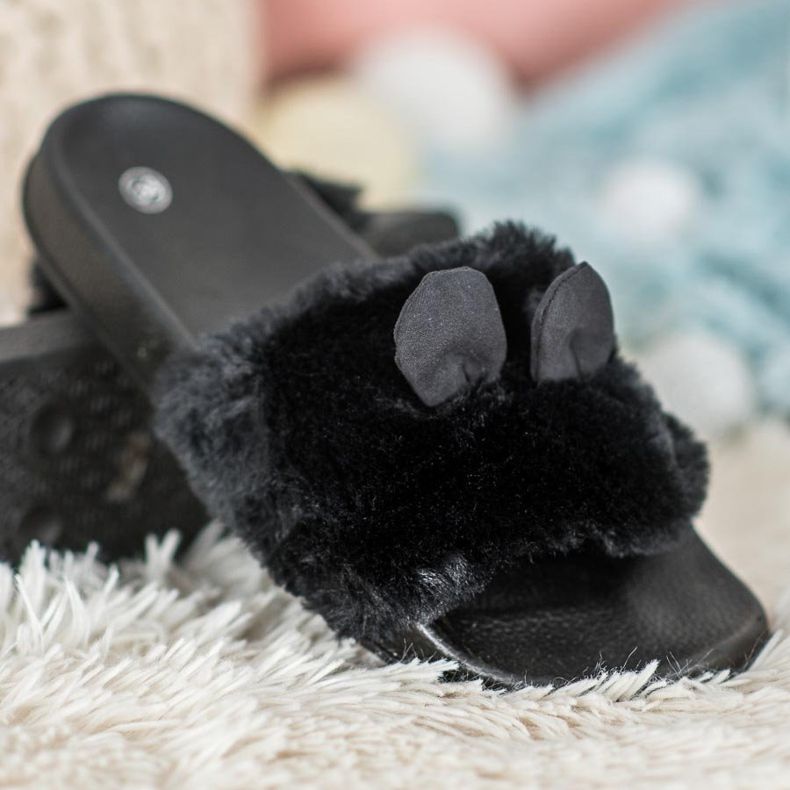 SHELOVET Black Slippers 1 SHELOVET Black Slippers 1