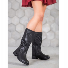 SDS Comfortable Boots With Eco Leather black 1