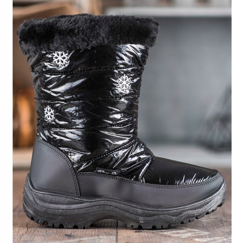 SHELOVET Comfortable snow boots with fur black 2