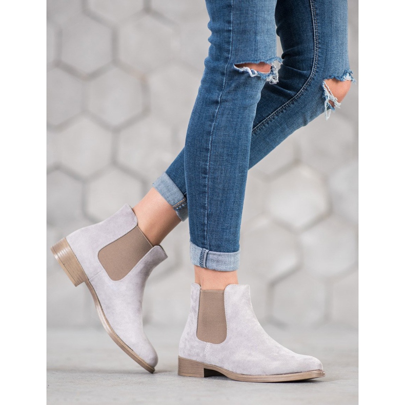 Sergio Leone Gray Chelsea boots grey 1