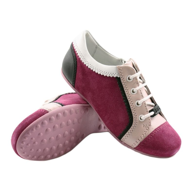 Low-cut children's shoes Bartek 45293 pink black white 3